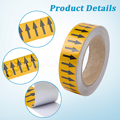 PVC Directional Arrow Tape for Pipe AJEW-WH20020-641A-1