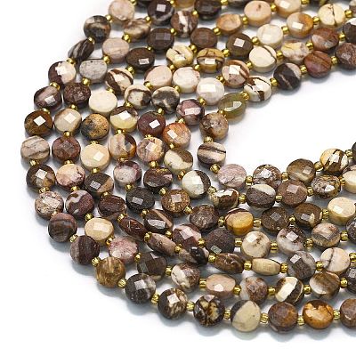 Natural Zebra Jasper Beads Strands G-K389-B69-01-1