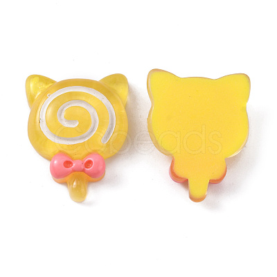 Opaque Resin Cabochons RESI-WH0035-03A-1