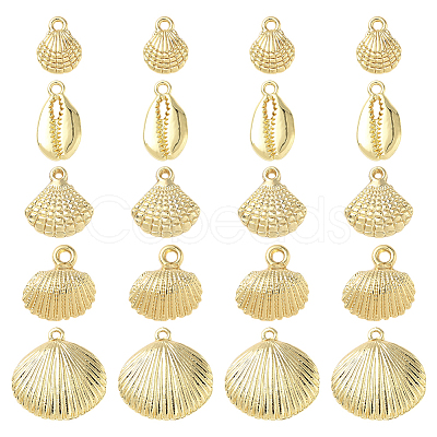 20Pcs 5 Styles Alloy Pendants FIND-SC0021-03-1
