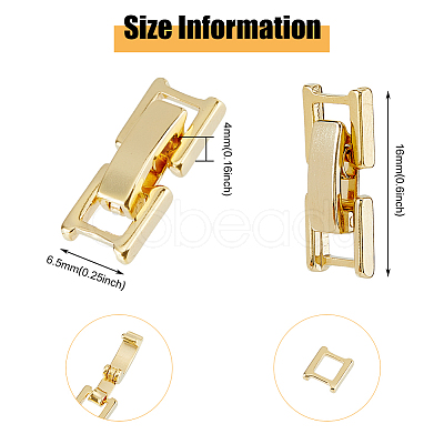 SUPERFINDINGS 12Pcs Eco-Friendly Brass Watch Band Clasps KK-FH0007-18-1