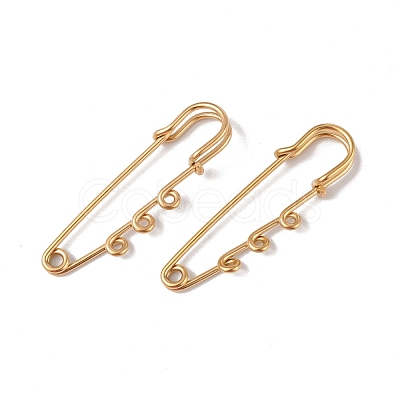 Ion Plating(IP) 304 Stainless Steel Safety Pins Brooch Findings LS-STAS-I673-06G-1