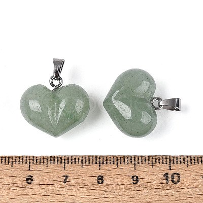 Natural Green Aventurine Chunky Pendants G-T143-19F-1
