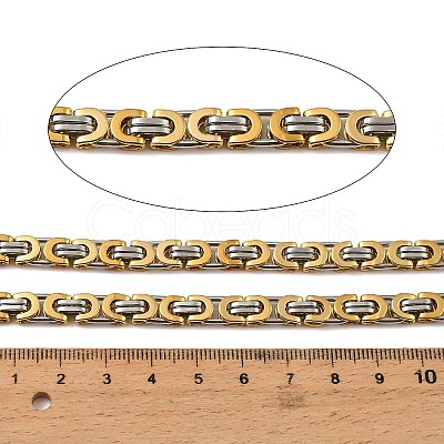 201 Stainless Steel Byzantine Chains SA-E001-14GP-02-1