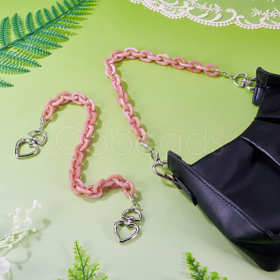 2Pcs Acrylic Link Bag Extender Chains HJEW-TAC0140-1