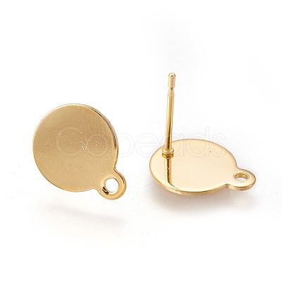 304 Stainless Steel Stud Earring Findings STAS-P221-27G-1