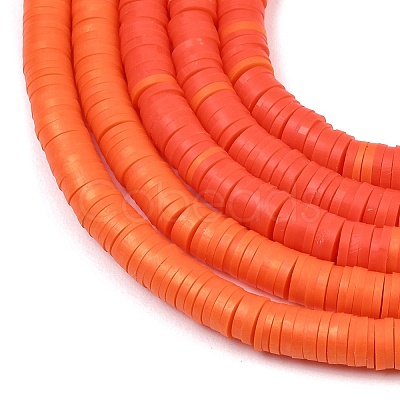 Flat Round Handmade Polymer Clay Beads CLAY-XCP0001-34-1