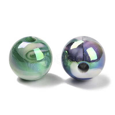 UV Plating Two Tone Acrylic Beads SACR-R001-14A-1