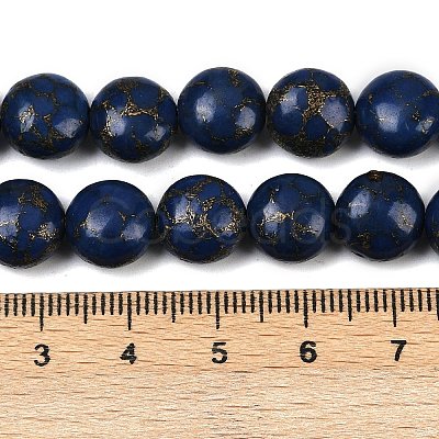 Synthetic Howlite Imitation Lapis Lazuli Beads G-S393-12A-10mm-1