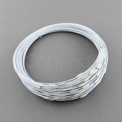 Stainless Steel Wire Necklace Cord DIY Jewelry Making X-TWIR-R003-22-1