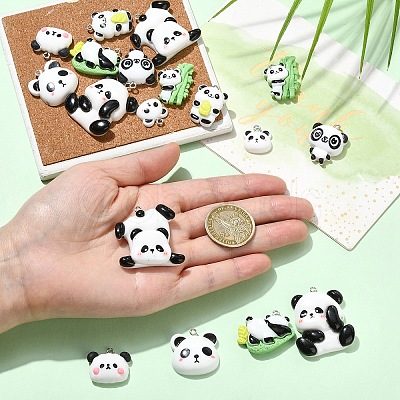 18Pcs 9 Colors Opaque Resin Pendants CRES-YW0002-79-1