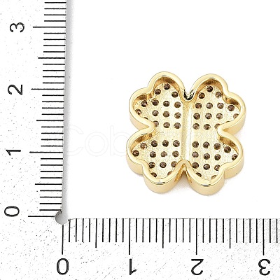 Brass Micro Pave Cubic Zirconia Beads KK-H203-09G-1