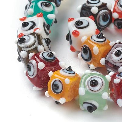 Handmade Bumpy Lampwork Beads Strands LAMP-G142-03B-1
