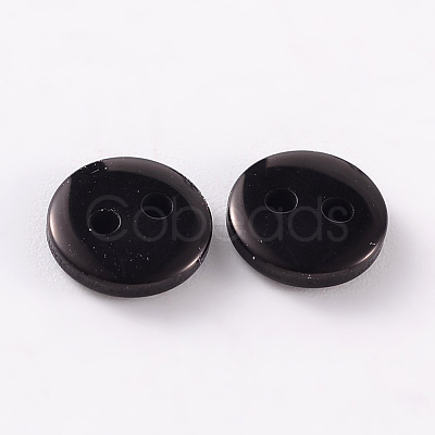 2-Hole Flat Round Resin Sewing Buttons for Costume Design BUTT-E119-36L-13-1