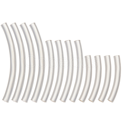 12Pcs 3 Style Tube 925 Sterling Silver Beads STER-BBC0005-61-1