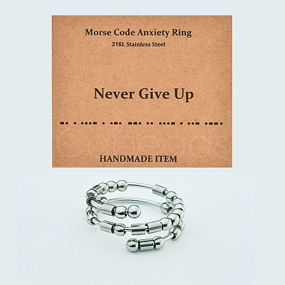 304 Stainless Steel Rotating Cuff Rings FS-WG14209-05-1