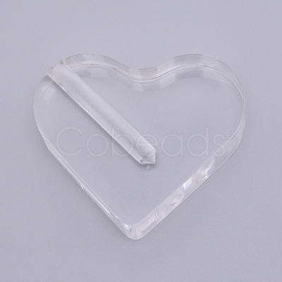 Acrylic Heart Shaped Clear Bud Vase AJEW-WH0119-71-1