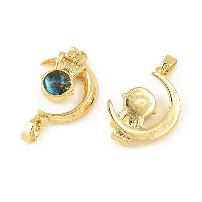 Brass Enamel Pendants KK-I477-02G-1