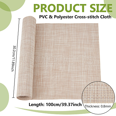 PVC & Polyester Cross-stitch Cloth DIY-WH0010-51C-1