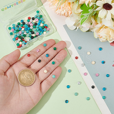 130Pcs 13 Styles Gemstone Cabochons G-GO0001-70-1