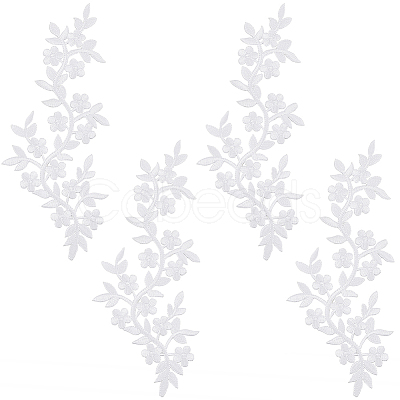 Plum Blosssom Cloth Computerized Embroidery Sew on Patches PATC-WH0021-004C-1