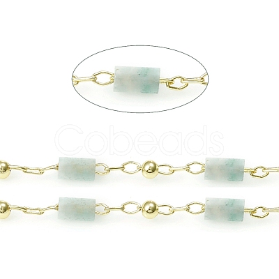 3.28 Feet Handmade Natural Amazonite Beaded Chains X-CHC-E021-01C-1