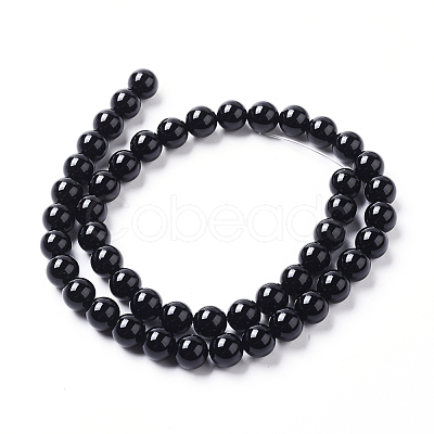 Natural Onyx Beads Strands G-I261-B02-8mm-1