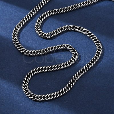 4.5MM 201 Stainless Steel Cuban Link Chain Necklaces NJEW-Q013-14C-1