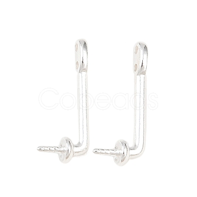 Brass Stud Earring Findings KK-C163-04S-1