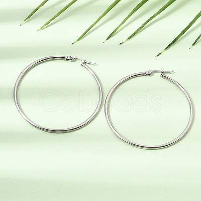 201 Stainless Steel Hoop Earrings SA-CBA4A0D-16P-E-1