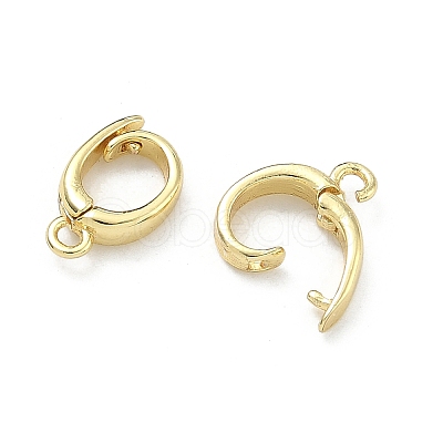 Brass Twister Clasps KK-D229-21G-1
