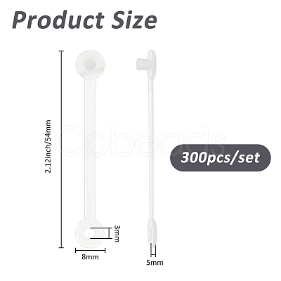 300Pcs PP Plastic Price Tag Chains FIND-FH0011-69A-1