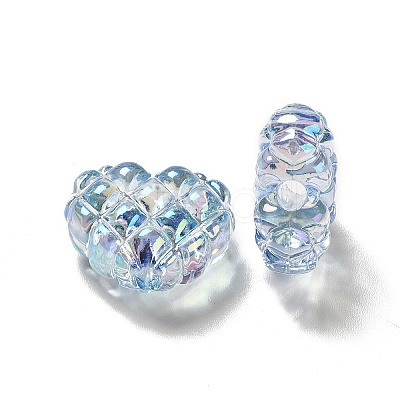 Transparent Acrylic Waffle Beads OACR-E016-01E-1