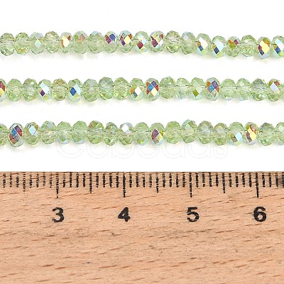 Electroplate Glass Beads Strands GL-CBAA615-03G-1