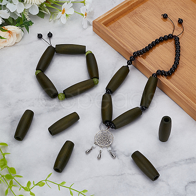 14Pcs Wood European Beads WOOD-FG0001-55-1