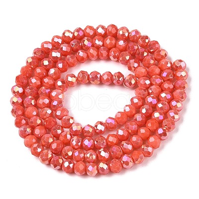 Electroplate Glass Beads Strands EGLA-A044-P3mm-B21-1