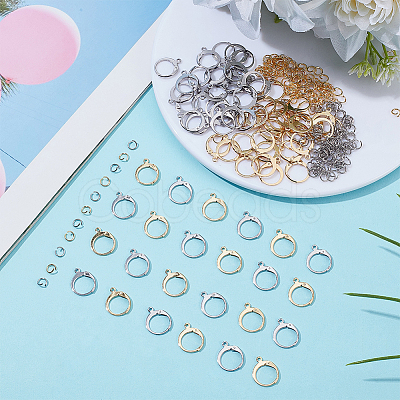 80Pcs 304 Stainless Steel Leverback Earring Findings DIY-ME0001-05-1