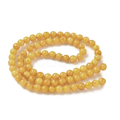 Natural Beeswax Beads Strands G-L095-B02-5mm-01-1