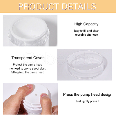 Plastic Empty Refillable Airless Pump Bottle AJEW-WH0016-49A-1