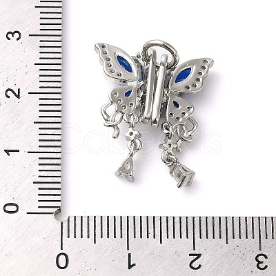 Brass Micro Pave Cubic Zirconia Slide Charms KK-G503-37P-02-1