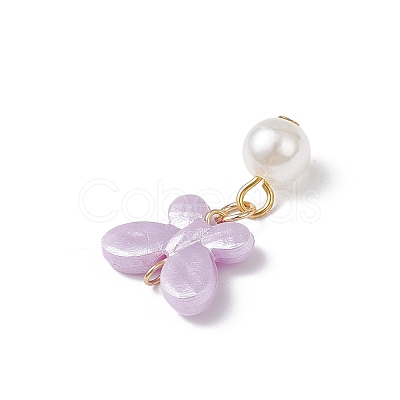 Opaque Acrylic Butterfly Pendants PALLOY-JF04289-02-1