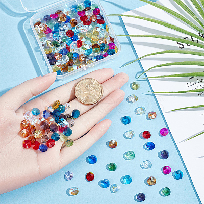 200Pcs Glass Charms RGLA-SP0001-03C-1