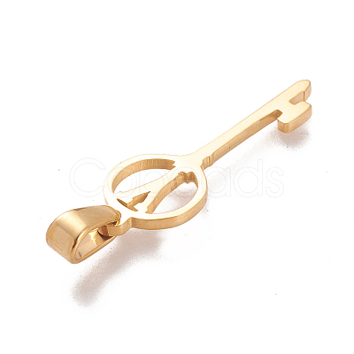 304 Stainless Steel Initial Pendants LS-STAS-D019-09Y-G-1