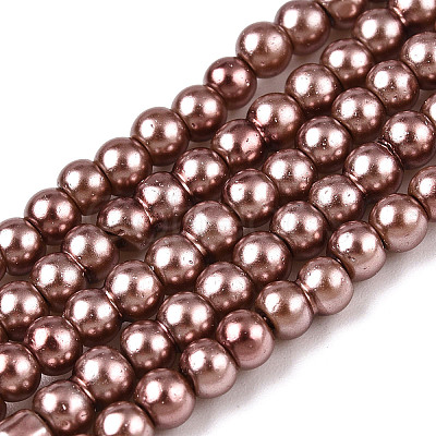 Baking Paint Glass Pearl Bead Strands HY-Q003-3mm-92-1