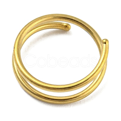 Ion Plating(IP) 316 Stainless Steel Double Nose Ring for Single Piercing AJEW-K037-04G-1