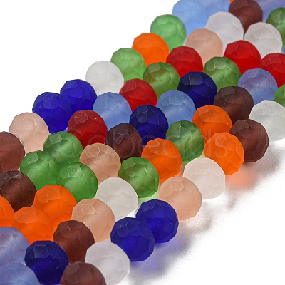 Transparent Glass Beads Strands X-EGLA-A034-M8mm-63-1