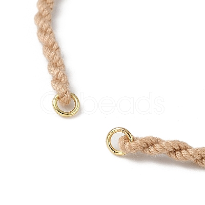 Braided Cotton Cord Bracelet Making MAK-L043-02G-14-1