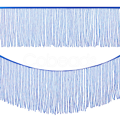 1 Yard Glass Seed Bead Tassel Ribbon OCOR-NB0002-18-1