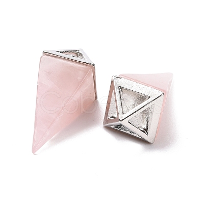 Natural Rose Quartz Pendants G-E577-01P-03-1