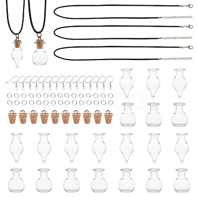 90Pcs DIY Glass Wishing Bottle Jewelry Sets Kits DIY-SC0014-96P-1